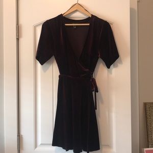 ASOS velvet wrap dress